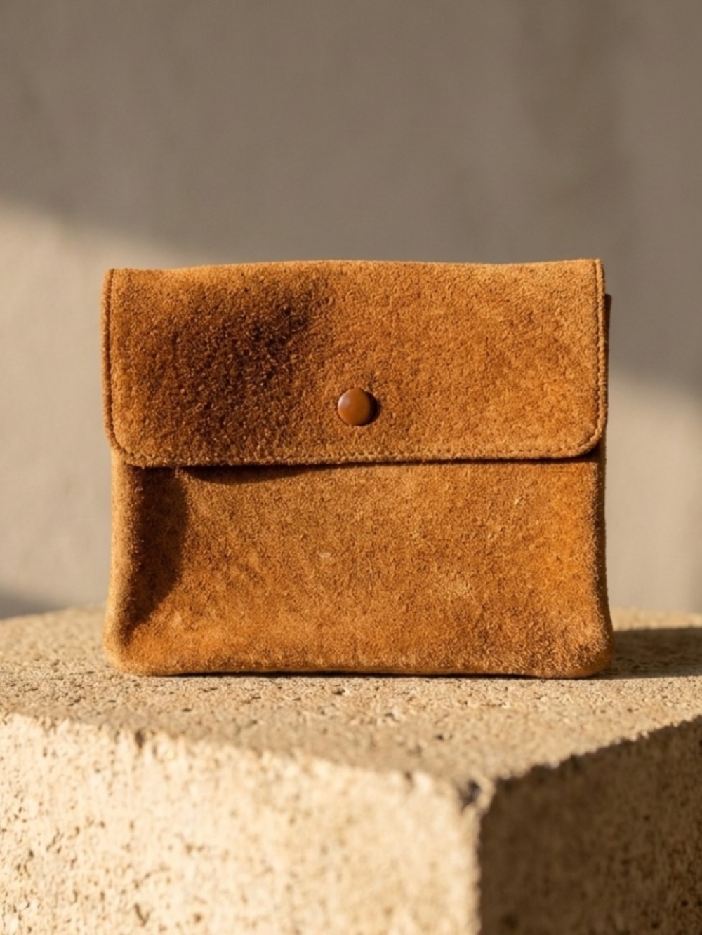 Vintage Suede Multi Zipp Y2K Boho Snap Wallet Yugoslavia
